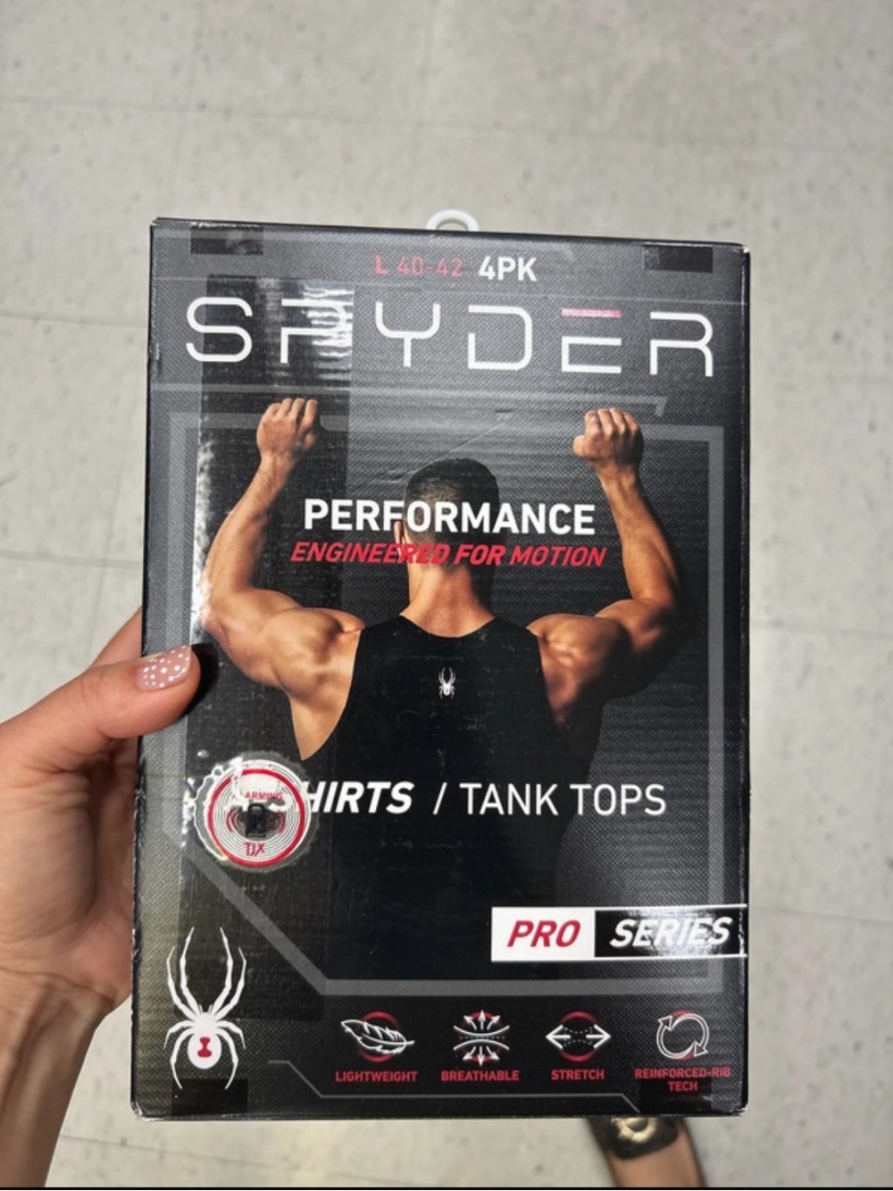 NWT Spyder Performance A-Shirts Tank Tops - Black 4 pack